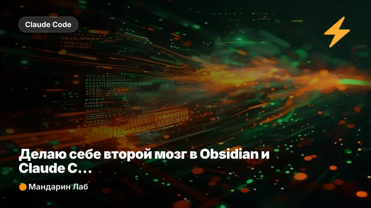 Делаю себе второй мозг в Obsidian и Claude Code